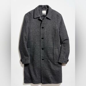 Billy Reid Twill Ronan Coat Wool Size Small NWT $1498 Made in Italy Grey